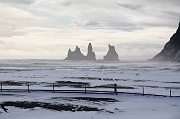  Reynisdrangar are basalt sea stacks.